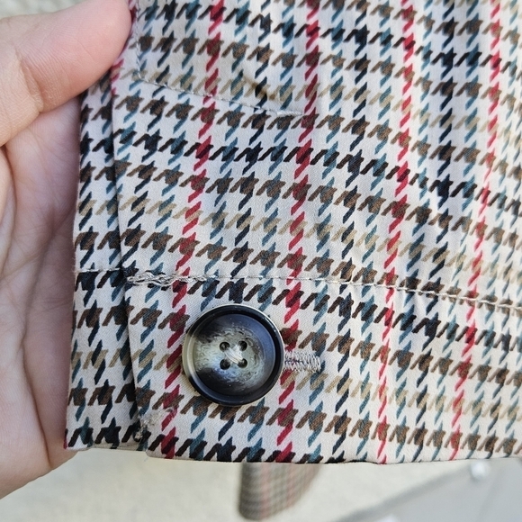 CAbi Sherlock belted trench coat houndstooth fall 2019 3734 size large - Picture 3 of 7